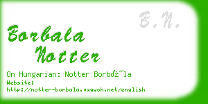 borbala notter business card